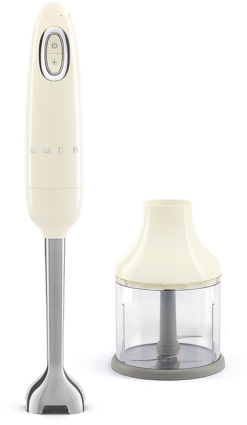 SMEG HBF00CREU Staafmixer met Hakmolen – 700W – Variabele Snelheid met Turbofunctie – RVS Mixvoet - Crème