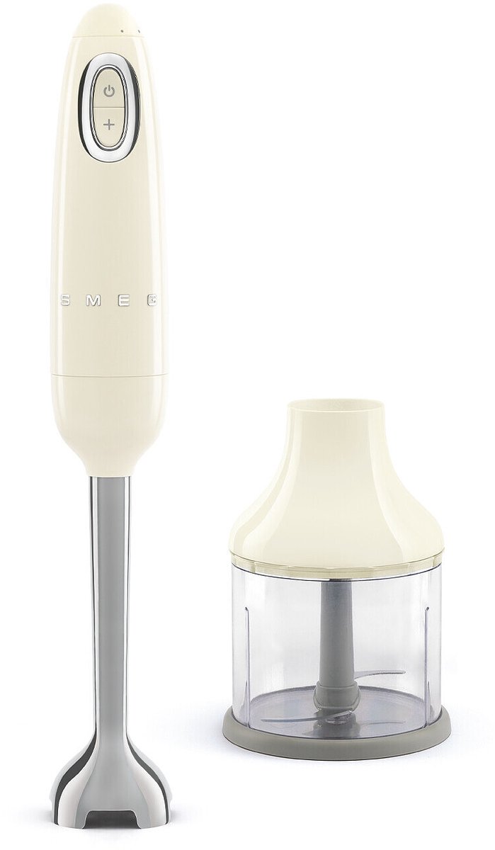 SMEG HBF00CREU Staafmixer met Hakmolen – 700W – Variabele Snelheid met Turbofunctie – RVS Mixvoet - Crème