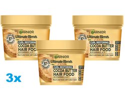 Garnier Fructis Hair Food Cocoa Butter - Haarmasker - 3 x 400 ml