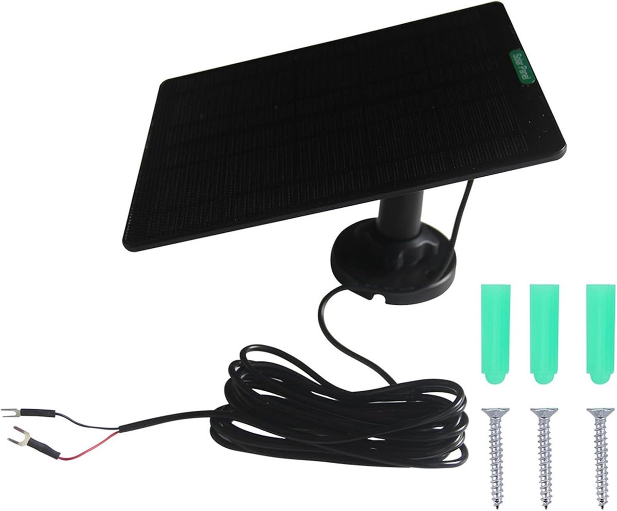 Zonnepaneel Lader - Solar Charger - Beveiligingscamera Voeden - Weerbestendige ABS Constructie - 197x167x10MM - Zwart
