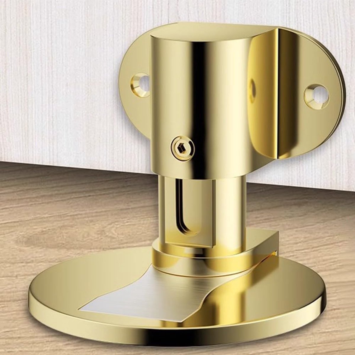 Magnetische Deurstoppers - Deurvanger Deurhouders - Deuren Binnenshuis - Krachtige Magneet - Verstelbaar 0-15mm - Zilver Goud Brons