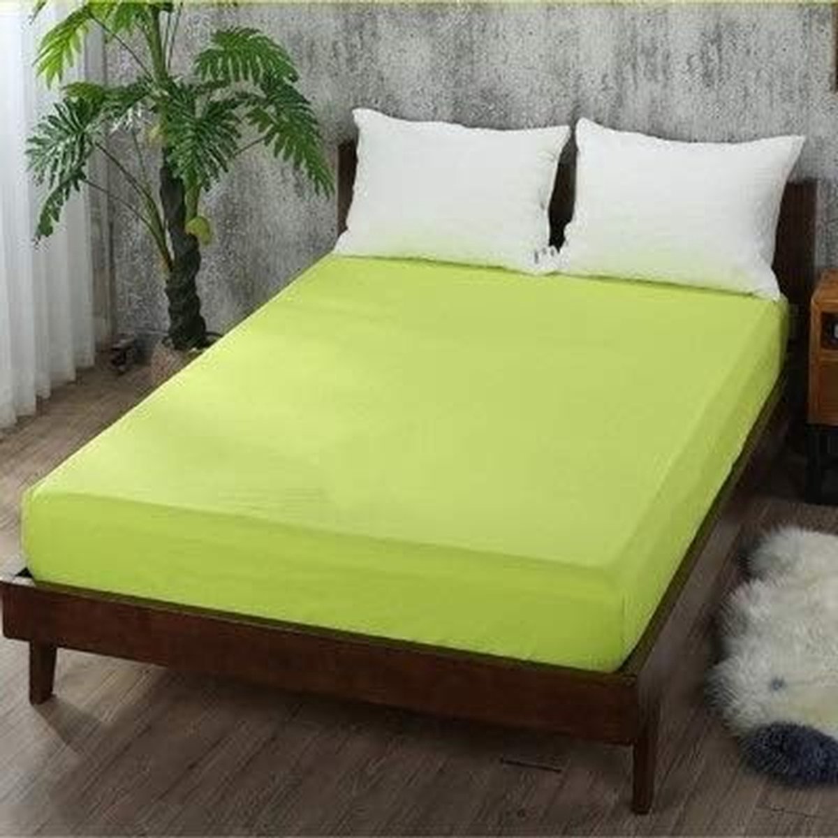 Hoeslaken - Matrashoes Bedlaken - Comfortabel Slapen - Elastische Band - 160x200 cm - Groen