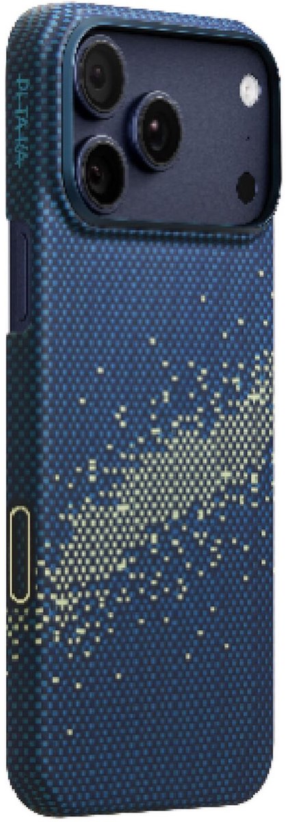 PITAKA Ultra-Slim Case - Hoesje Geschikt voor Apple iPhone 17 Pro Max - Compatibel met MagSafe - 600D Aramidevezel Back Cover - Ultra Dun - Milky Way