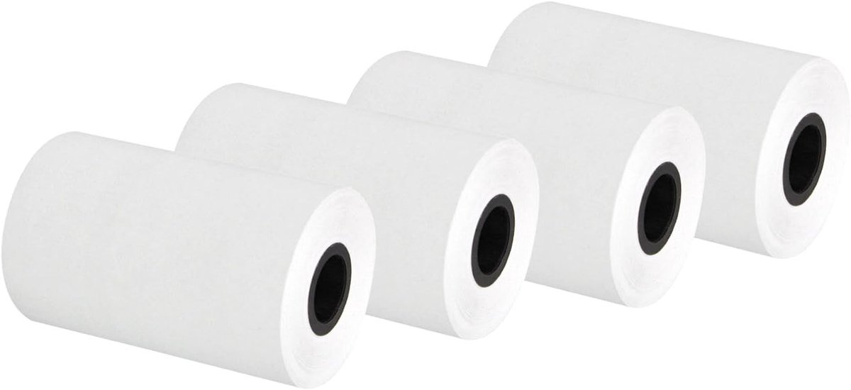 Thermisch Ontvangstpapier 57x40 mm, 4 Rollen Wit Papier voor Kassasystemen en POS Printers