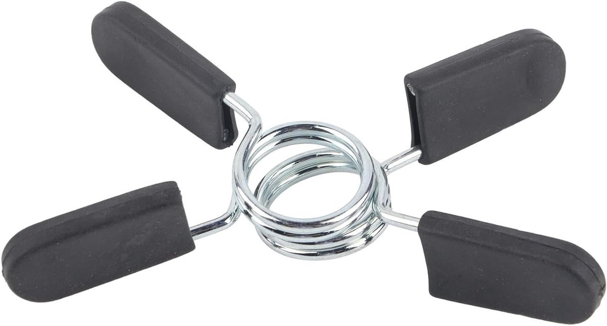 Set van 2 Veerklemmen voor Halterstangen - Sluitingen voor Dumbbells en Gewichtstraining, Ideaal voor Yoga en Fitness