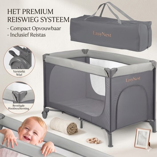 Opvouwbaar Reisbedje met Matras & Draagtas