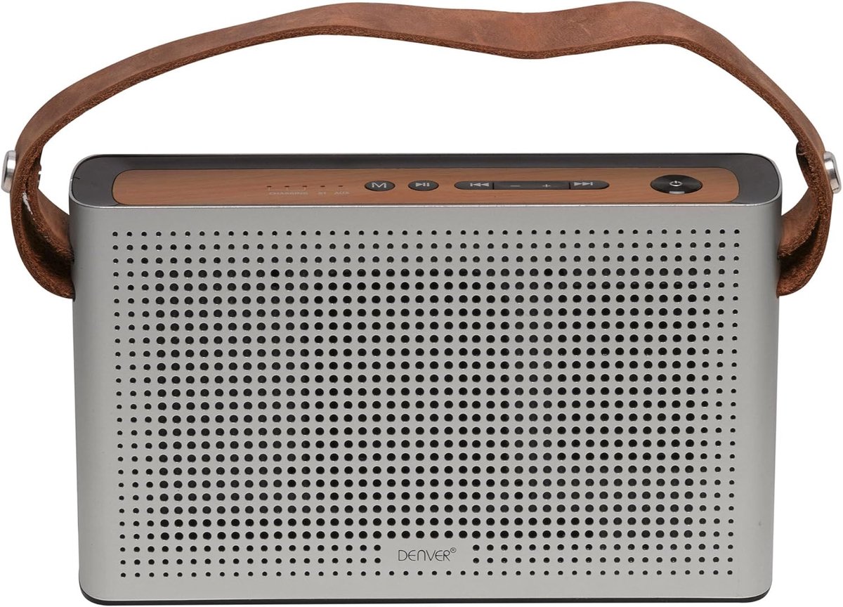Bluetooth Luidspreker - Draagbare Speaker - Muziek Luisteren - Aluminium Behuizing - 2x5W RMS - Zilver