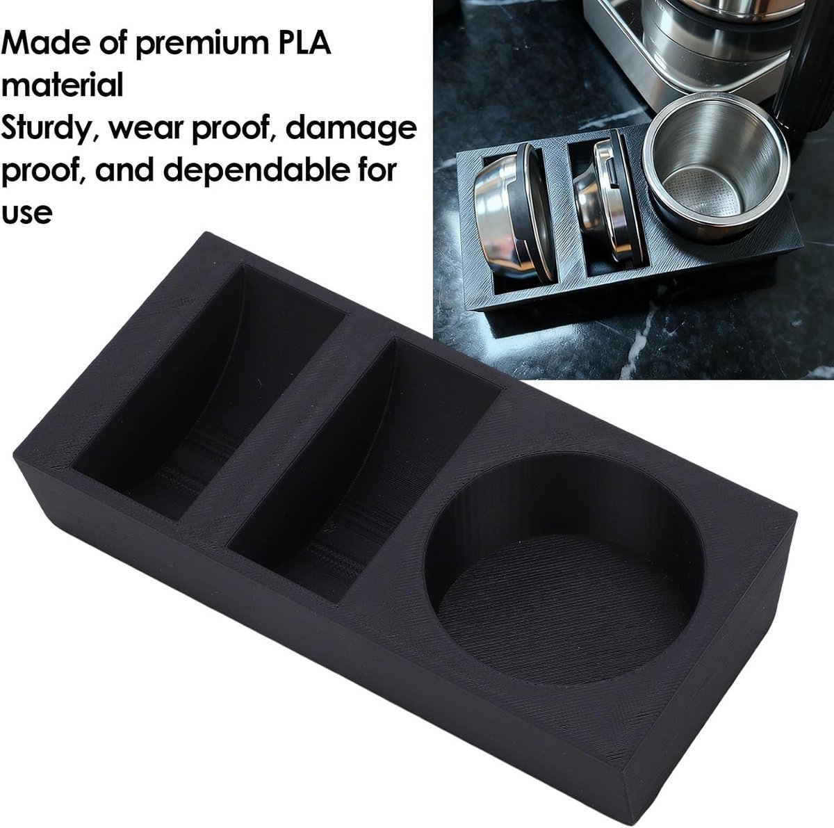 Portafilter Houder - Filterhouder Koffie - Koffiezetten Organiseren - Nauwkeurige Pasvorm - 1 Stuk - Zwart