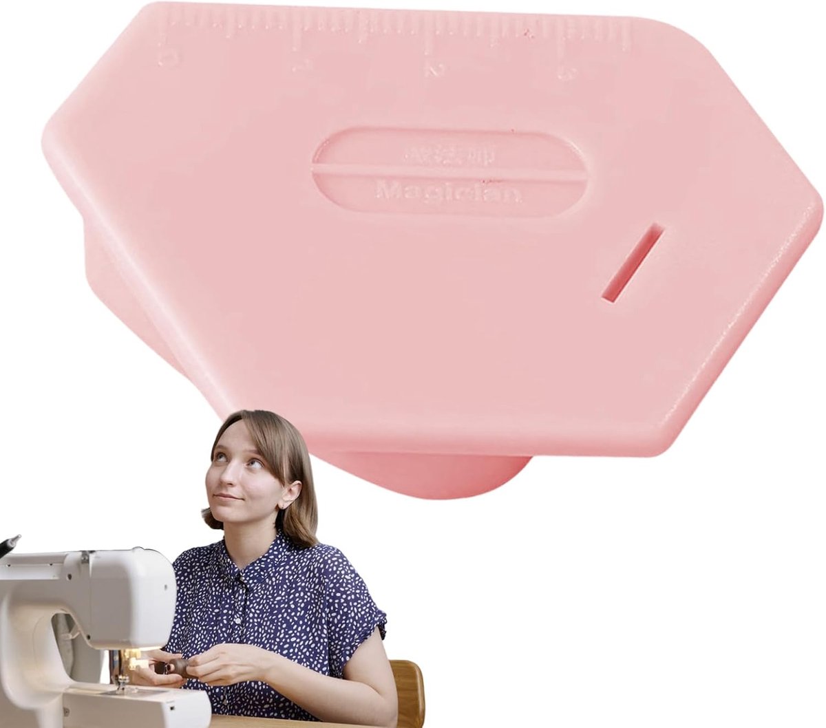 Magnetische Naaimachine Gids - Zoomgeleider Liniaal - Rechte Steken Naaien - Sterke Magneet Bevestiging - 6.7 cm breedte - Willekeurige Kleur