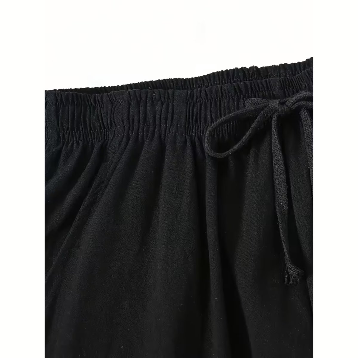 Currero Linnen Broek Heren - Zomerbroek - Volwassenen - Lange Broek - Pantalon - Strandbroek - Zomer - Ibiza Stijl - Zwart S