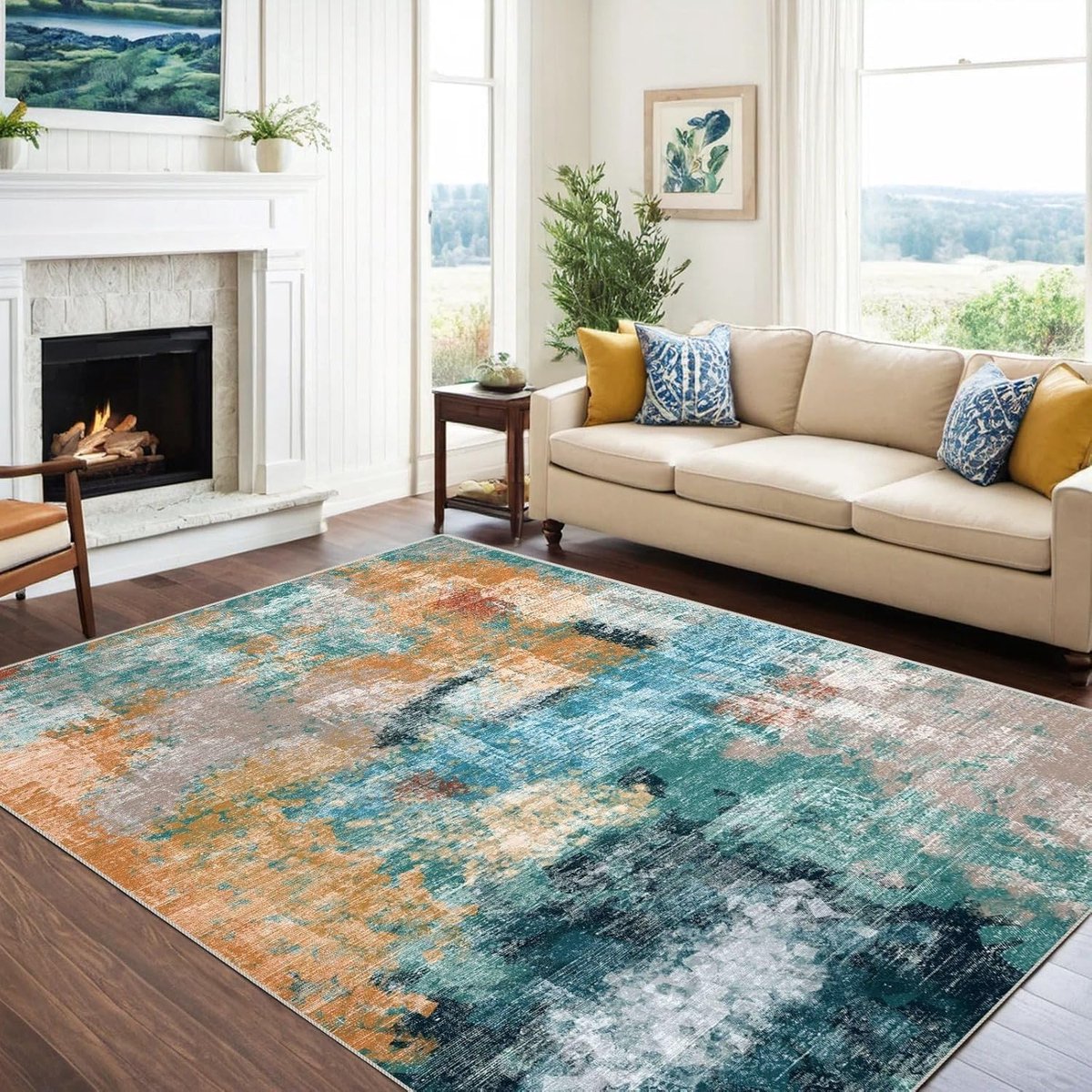 Vloerkleed - Moderne vloerbedekking - Woonkamer inrichten - Machine wasbaar - 160 x 230 cm