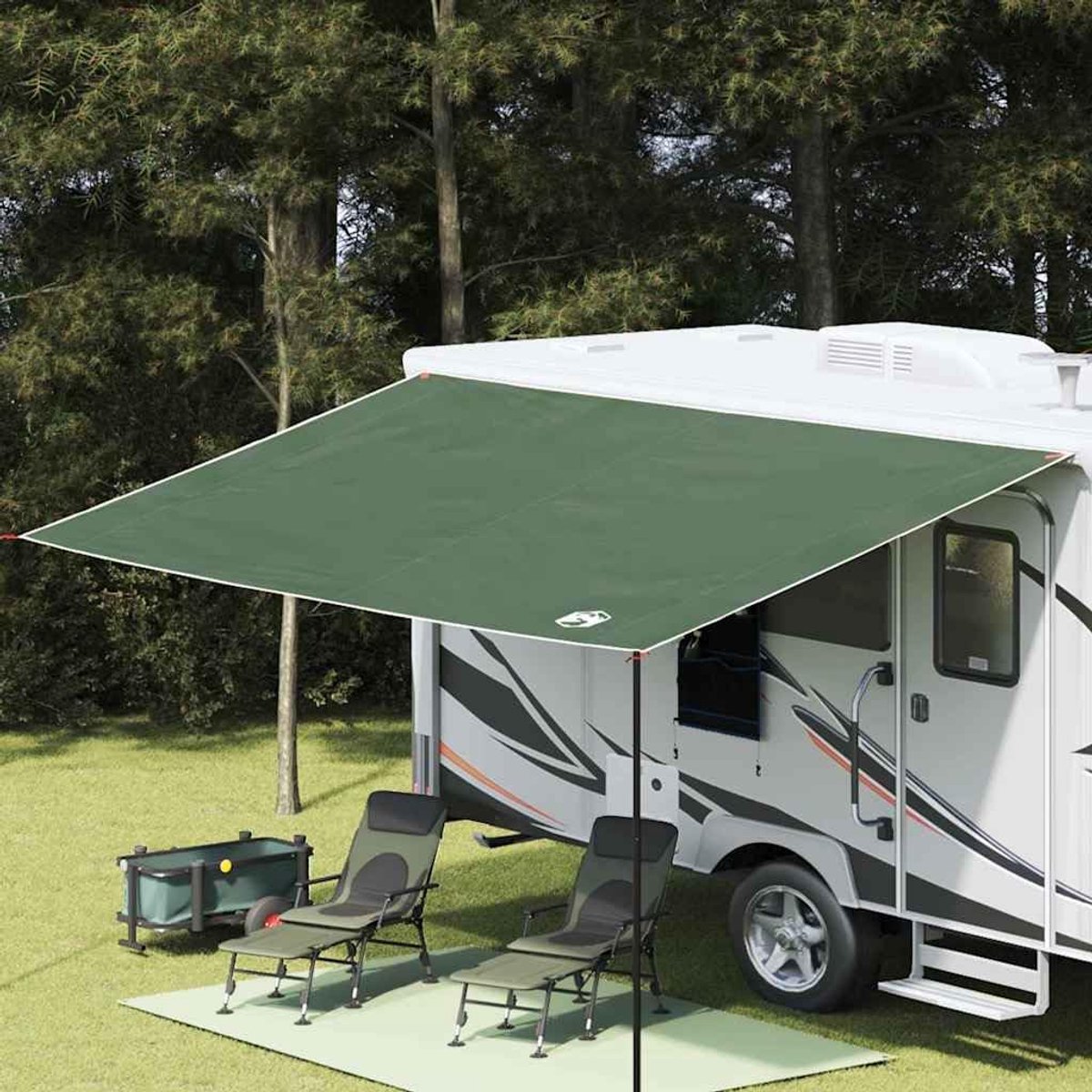Waterdicht Zeil - Outdoor Dekzeil - Kamperen en Outdoor - Robuust Polyester Materiaal - 240 x 460 cm - Groen