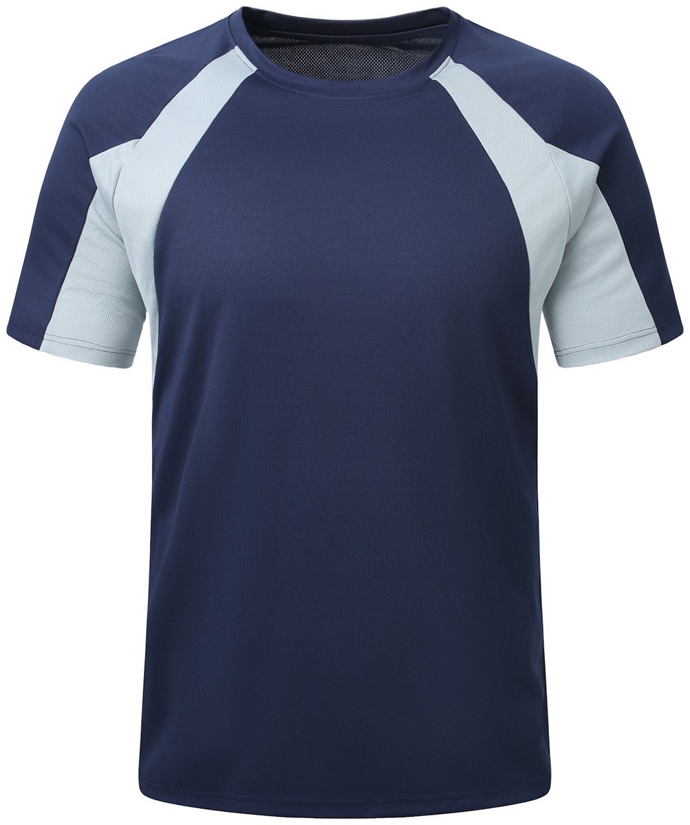 YOUTHUP Heren Casual Sport Korte Mouw T-Shirt Tweekleurig - S