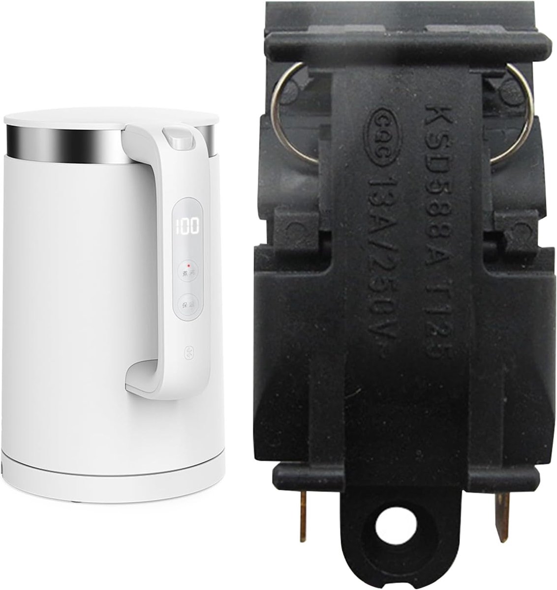 Waterkoker Thermostaat Knop - Temperatuurregelaar Ketel - Veilig Water Koken - Realtime Temperatuurmonitoring - 5 x 2 x 1 cm