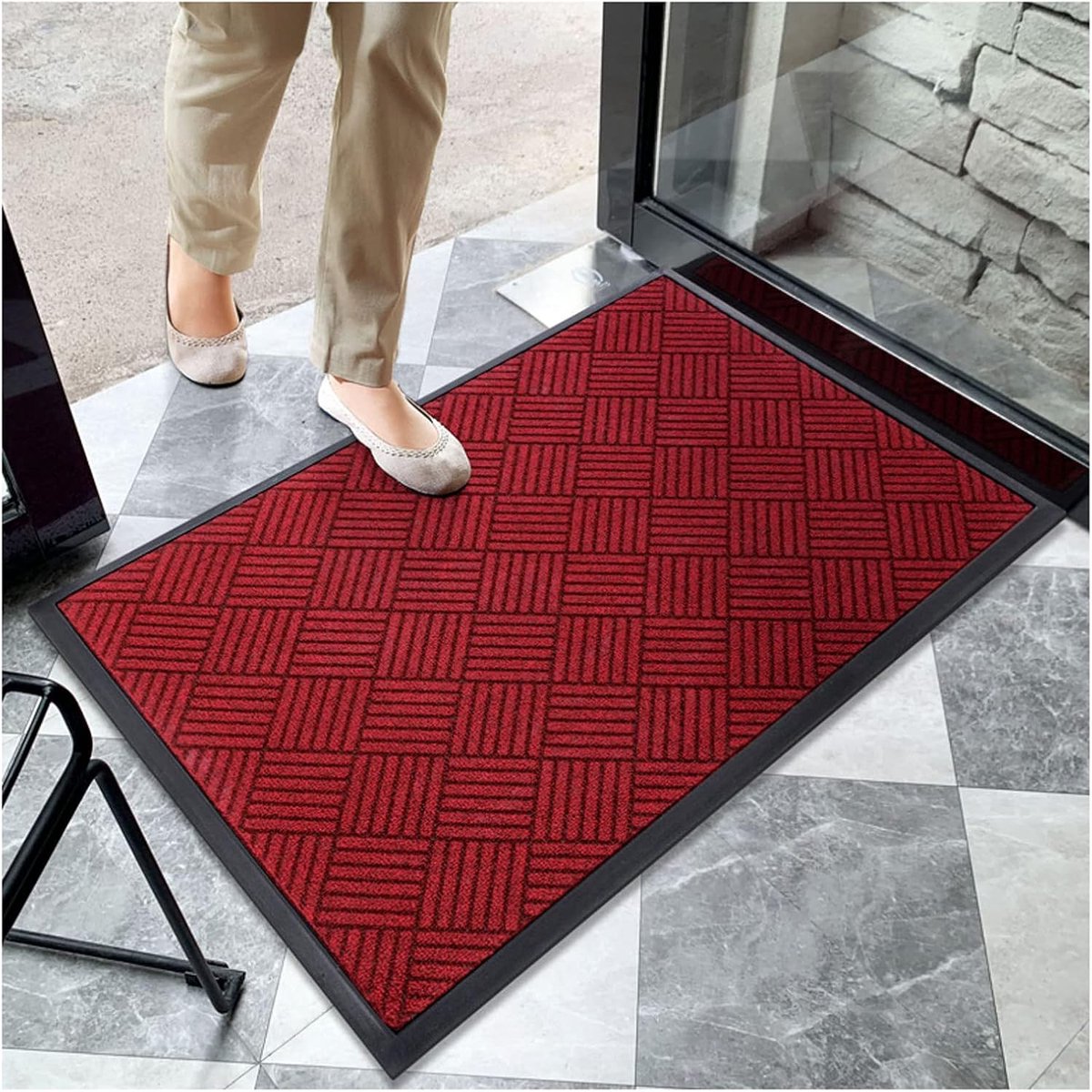 Antislip Deurmat - Voordeur Tapijt - Vuil Buiten Houden - Duurzaam Polyester - 60 x 90 cm