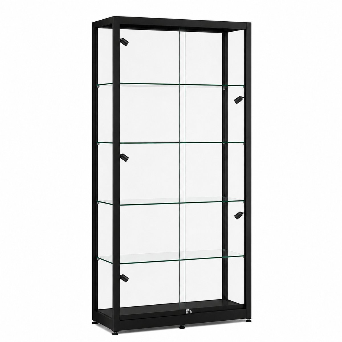 Helioz vitrine Trendline Highlight 1000 RVZ met railverlichting - zwart