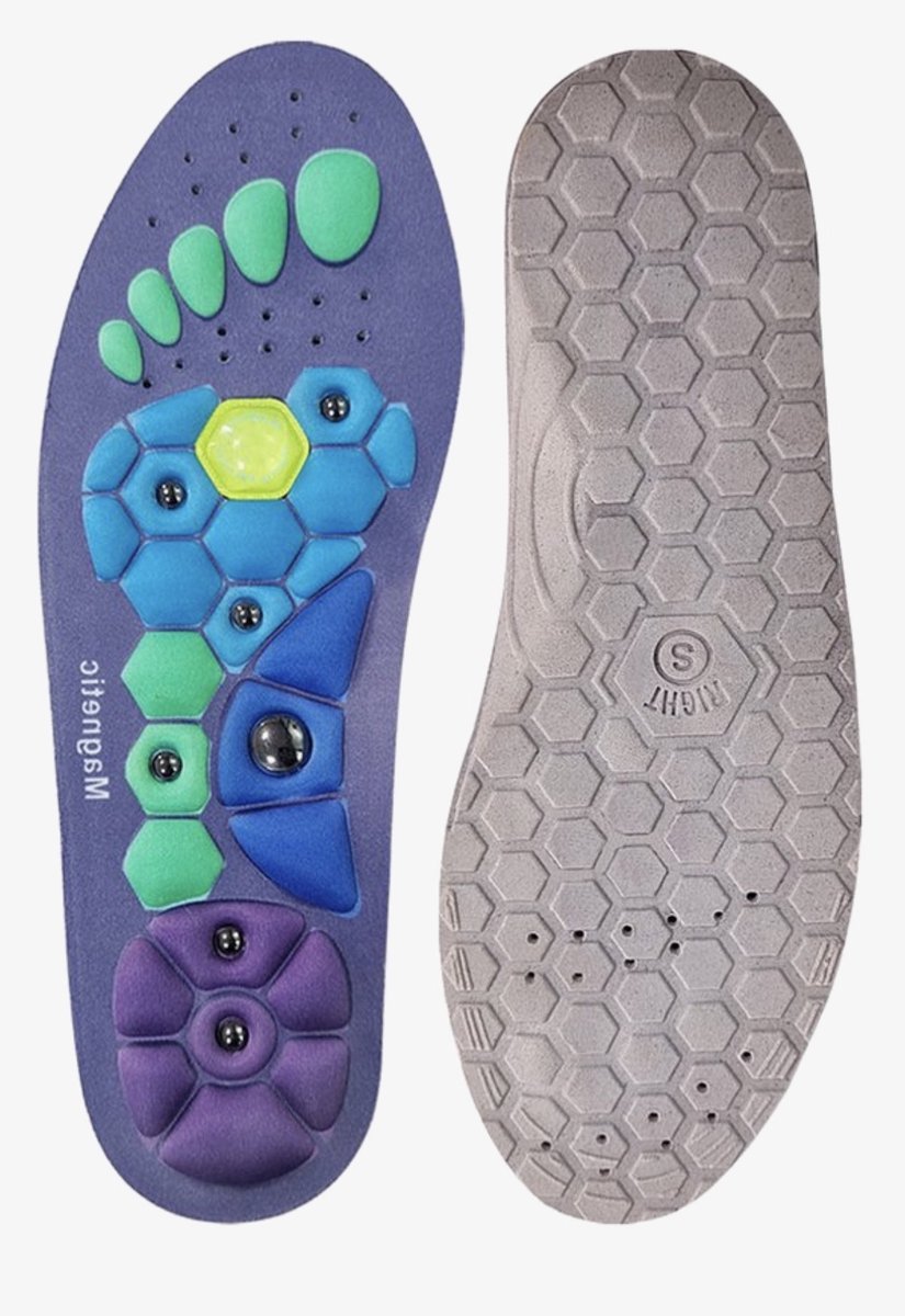 L 44-47 | Magnetische Therapie Sport Inlegzolen PLUS Voeten Massage Gewichtsverlies Acupressuur Detox Behandeling Binnenzool Anti-vermoeidheid Schokabsorberend Orthopedische Ondersteuning Voetpijn Betere Bloedcirculatie Algeheel Welzijn Ademend