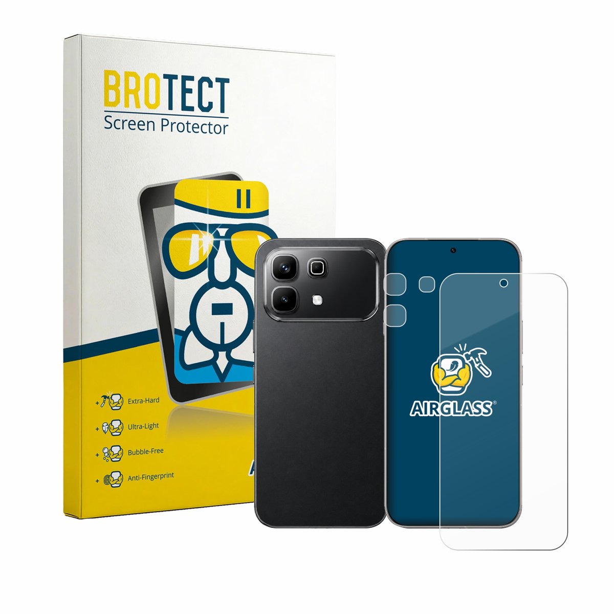 Screenprotector voor Infinix Note 60 (Voor+Camera) Beschermglas transparant
