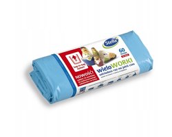 Sarantis STELLA - Afvalzakken met Trekkoord - Niveaublauw - 60L - 10 Stuks