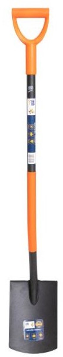 PSB - Recht Stalen Spade - 130cm - Versterkte Constructie - D-Handle