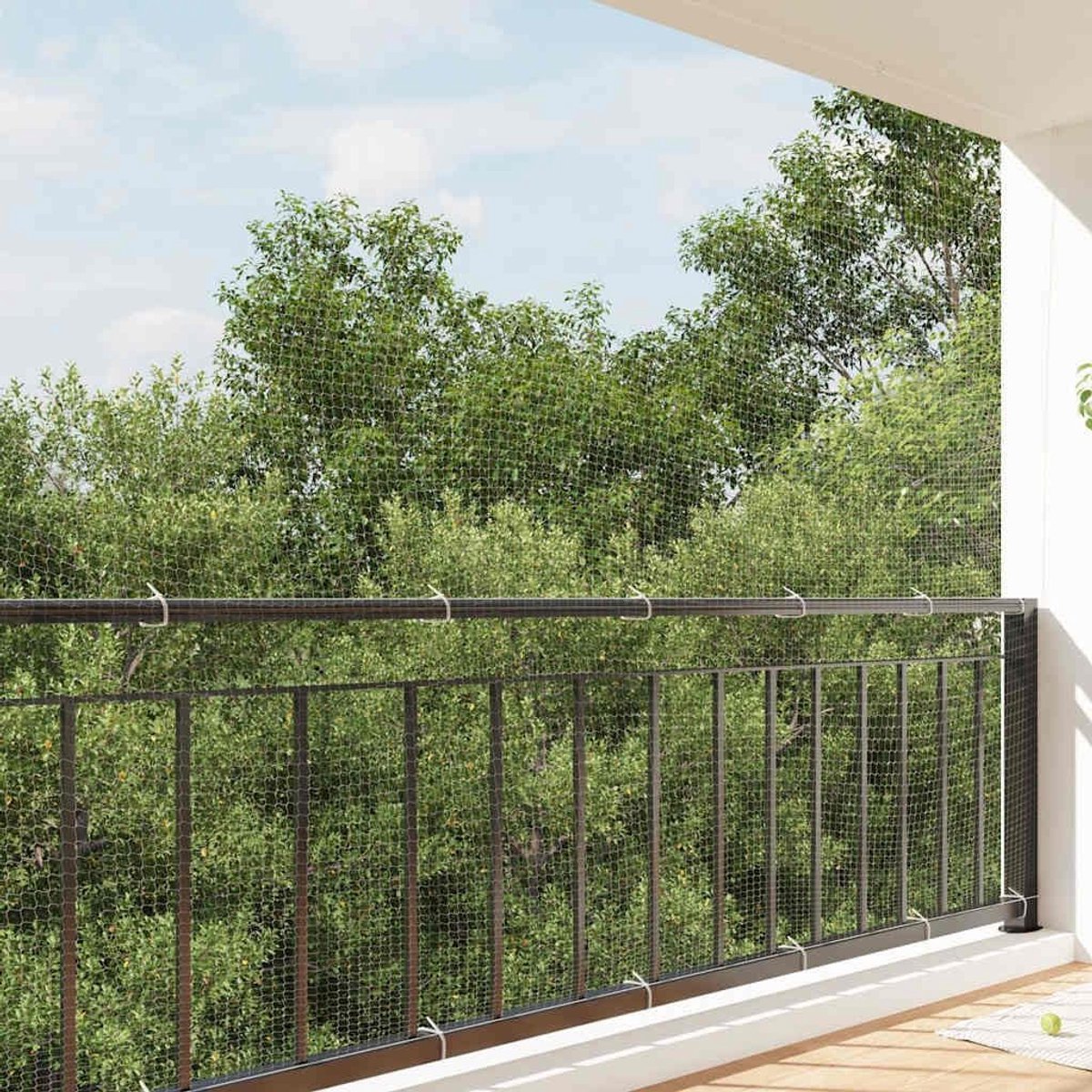 Kattennet Balkon - Veiligheidsnet Kat - Katten Buiten - Transparant Nylon - 4x3 m - Transparant