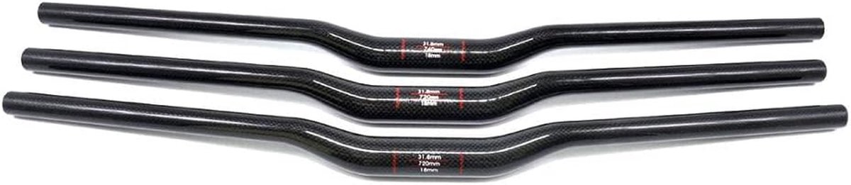 Fiets Stuur - Racefiets Stuur Mountainbike Stuur - Comfortabel Fietsen - Lichtgewicht Carbonvezel - 700 mm - Zwart