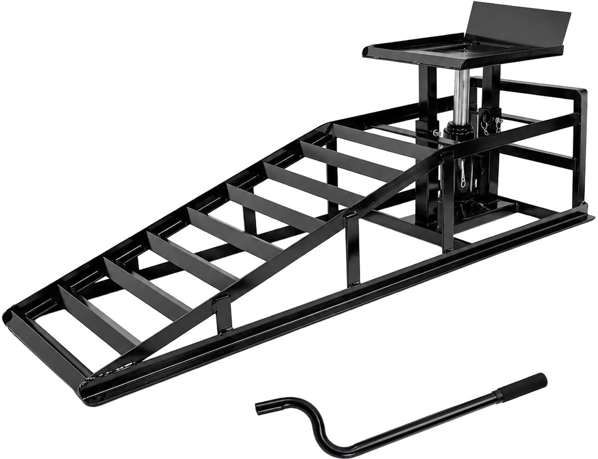 TRUTZHOLM - Hydraulische Oprijplaat - In Hoogte Verstelbaar - Met Krik - Auto Oprijplaat Heavy-Duty Hefplatform (1 Stuk)