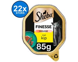 22x Sheba Finesse - Mousse Kip - Kattenvoer Natvoer - 85g
