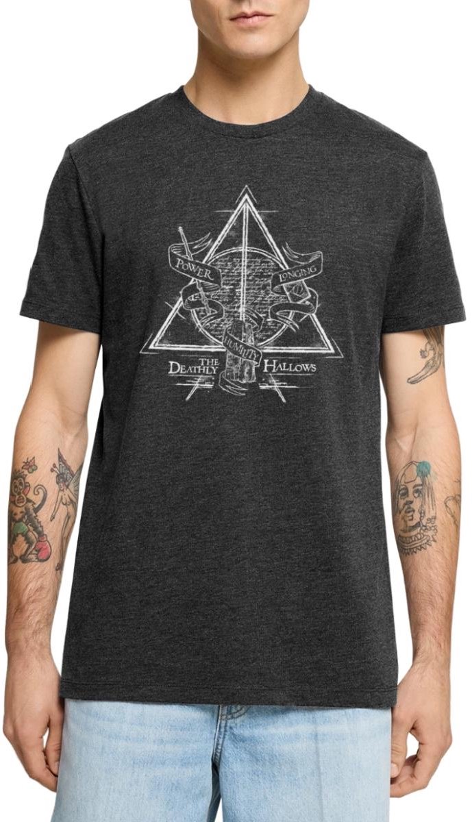 Harry Potter Deathly Hallows Premium T Shirt Heren