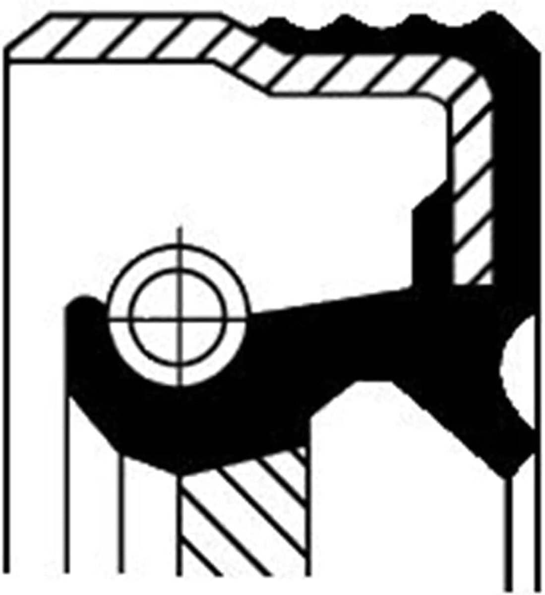 Afdichtring Motoronderdeel - Oliekeerring Keerring - Motoronderhoud Voertuig - Met Stoflip - 40 mm Binnendiameter - Zwart
