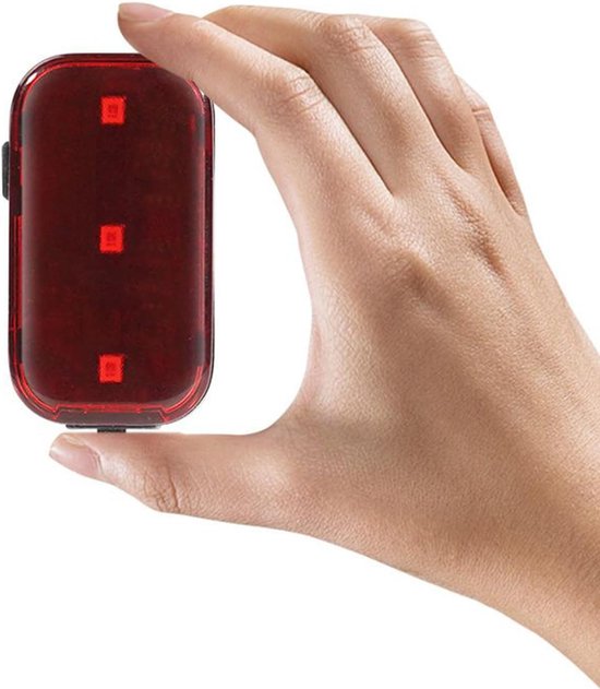Fietsachterlicht - Veiligheidslamp Rugzak - Nachtelijke ritten - Intelligente remsensor - 5.1 x 2.75 cm - Zwart — afbeelding 5