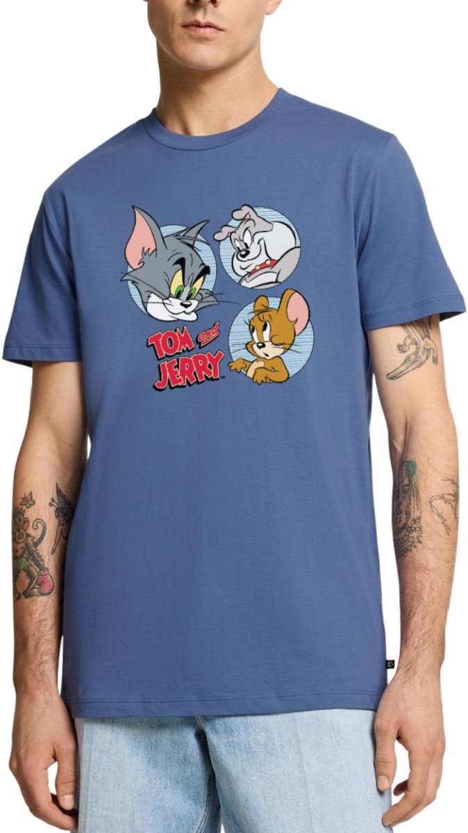 Tom En Jerry Met Hond Spike Premium T Shirt Heren