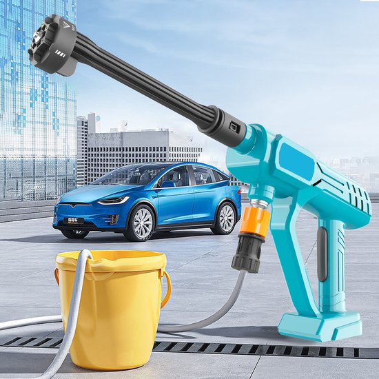 Draadloze hogedrukreiniger 18V - 800 PSI met borstelloze motor & 6-in-1 sproeikop, verstelbare straal voor auto, tuin en gevel — afbeelding 4