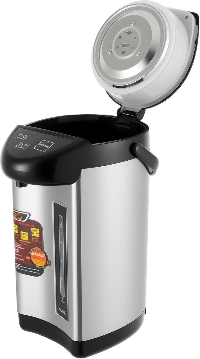 Elektrische Waterkoker - Warmwaterdispenser - Snel Water Verwarmen - 4L Grote Capaciteit - 750W - Zwart