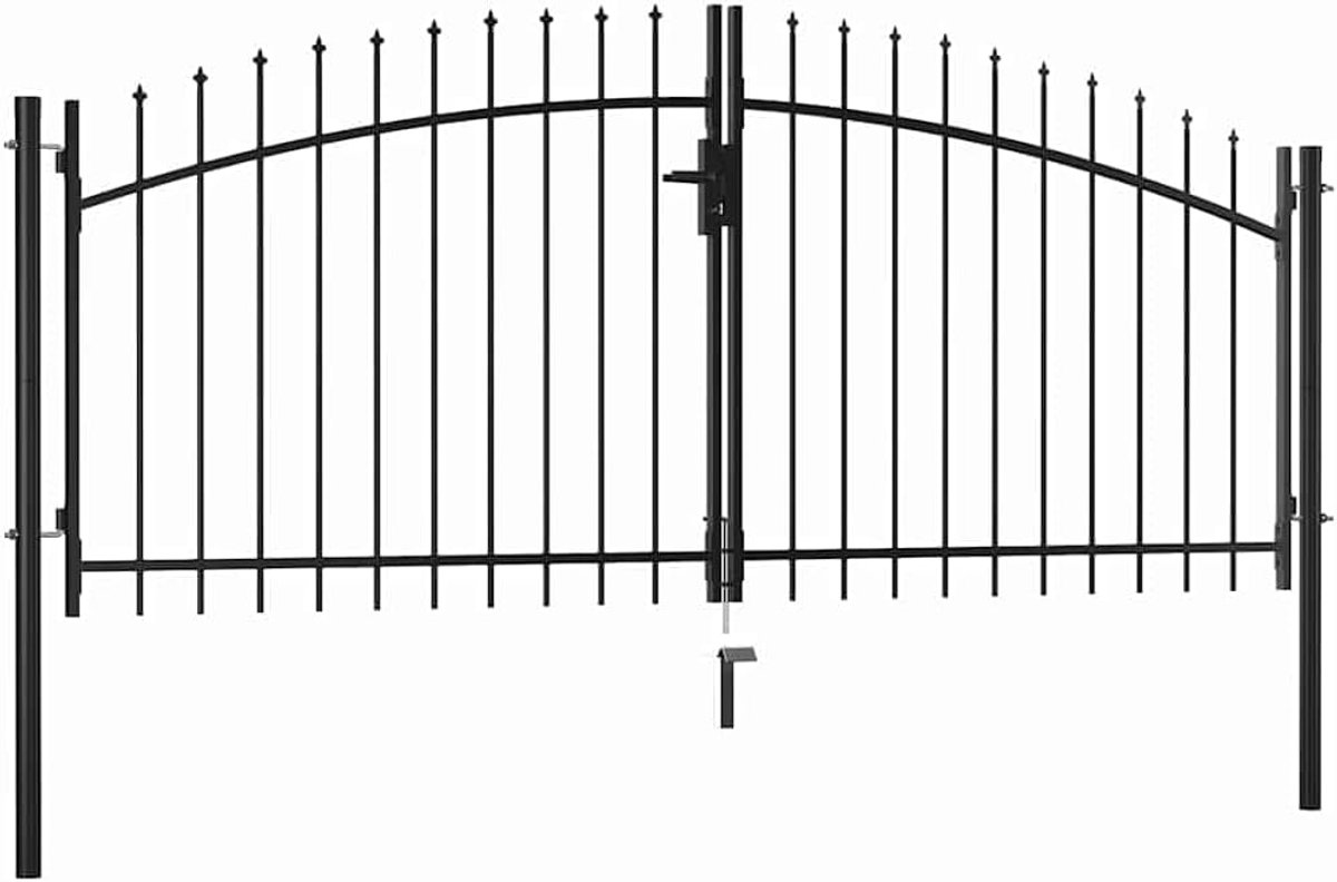 Hekpoort Dubbel - Tuinpoort Staal - Perceel Afscheiden - Speerpunt Design - 299.5 x 149.5 