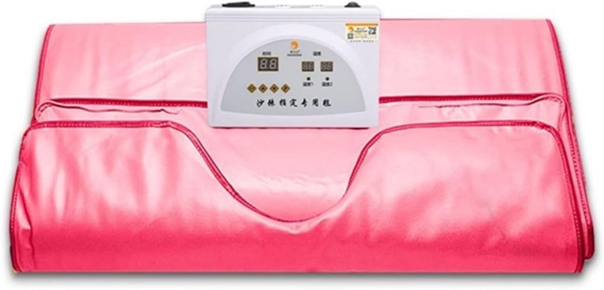 Infrarood Saunadeken - Warmte deken - Ontspanning thuis - Twee zones verwarming - 180x80 cm - Roze