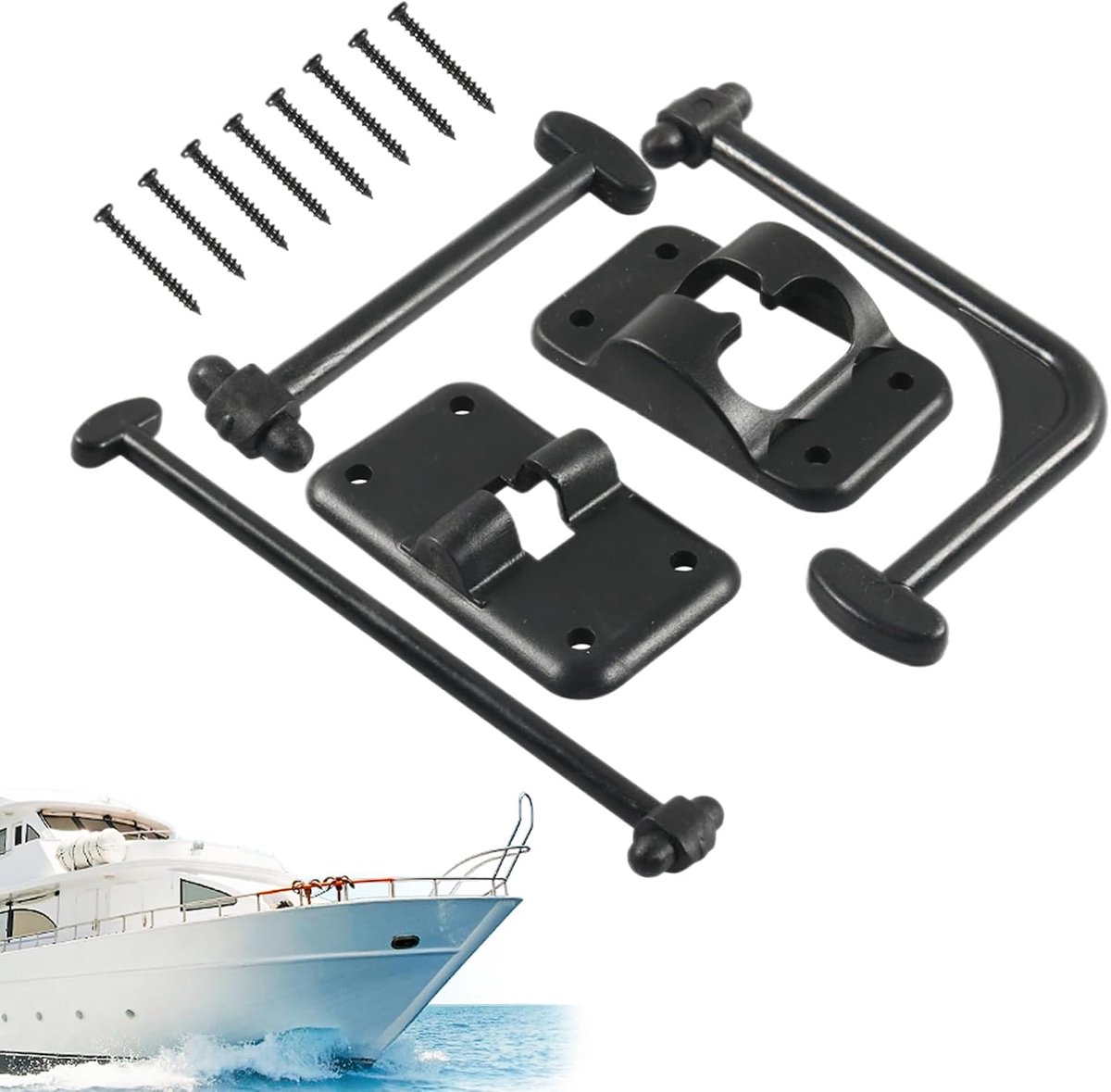 Deurhouder Aanhanger - Deurstopper Caravan - Outdoor Activiteiten - Weerbestendig PP Materiaal - 1 Stuks - Zwart