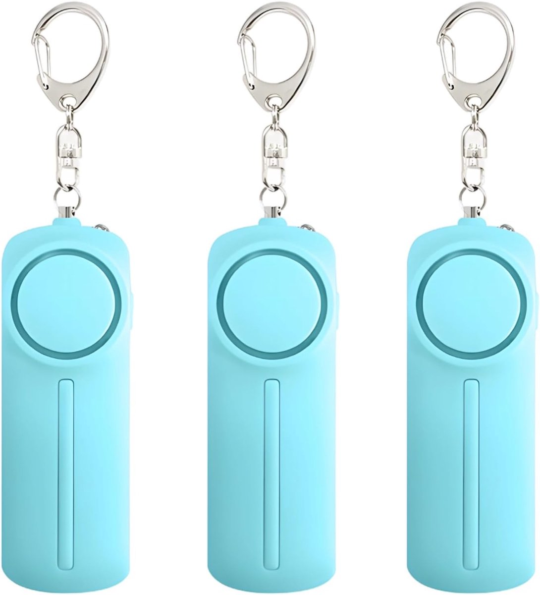 Persoonlijk Alarm - Veiligheids Sleutelhanger - Noodsituaties Signaleren - 130 dB Geluid - 3 Stuks - Blauw