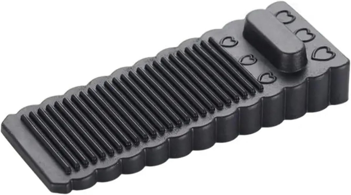 Deurstopper Siliconen - Wig Deurstop - Bescherming Deuren - Wigvormig Ontwerp - 100x100x10 mm - Zwart