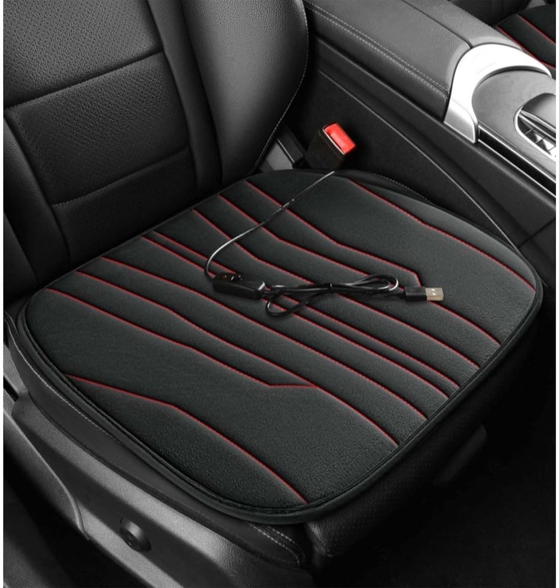 Verwarmd Autostoelkussen - Stoelverwarmer Mat - Comfortabel Zitten - Antislip Ontwerp - Universeel - A