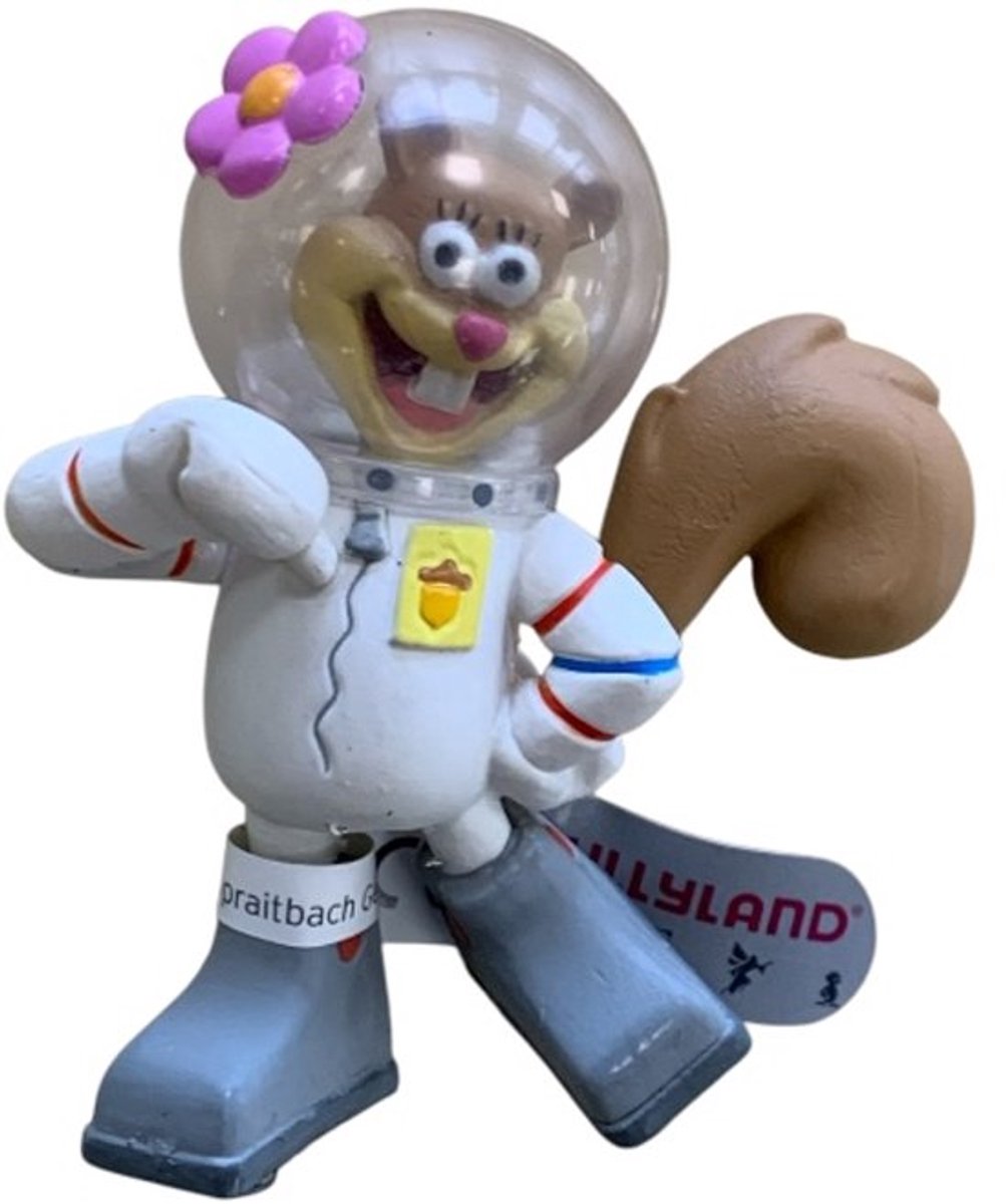 Sandy Cheeks - Spongebob Squarepants eekhoorn - Speelfiguur met helm - 8 cm - comansi