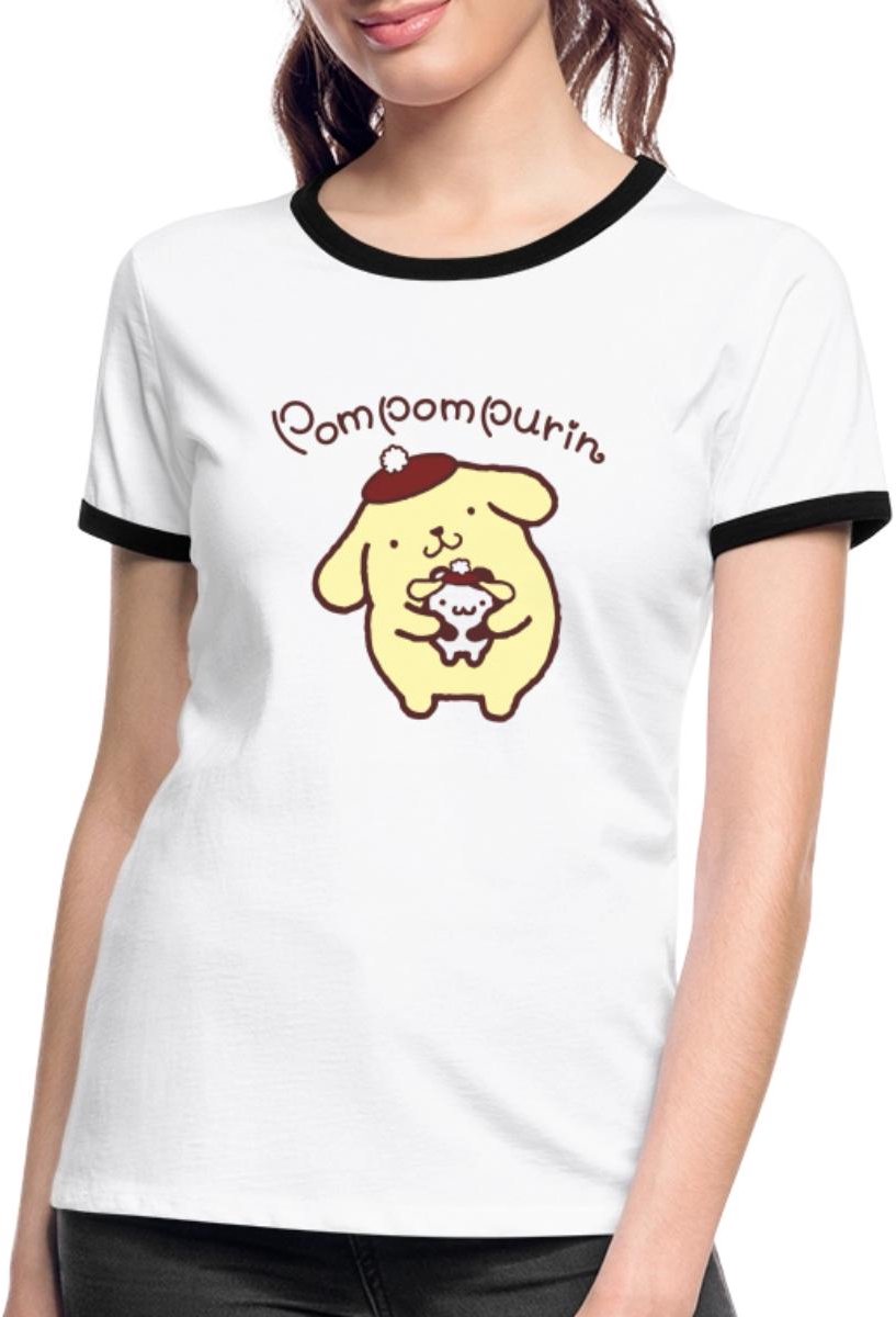 Pompompurin Met Muffin Verkleed Als Pompom Purin Vrouwen Contrast Shirt