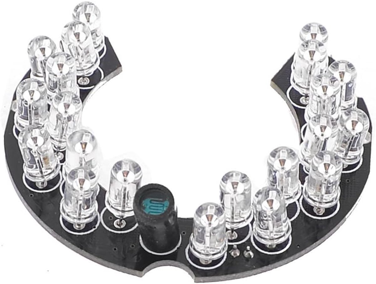 IR LED Illuminator Board - Camera Lamp Board - Camera Beveiliging - 21 LED Lampjes - 5mm Diameter - Rood