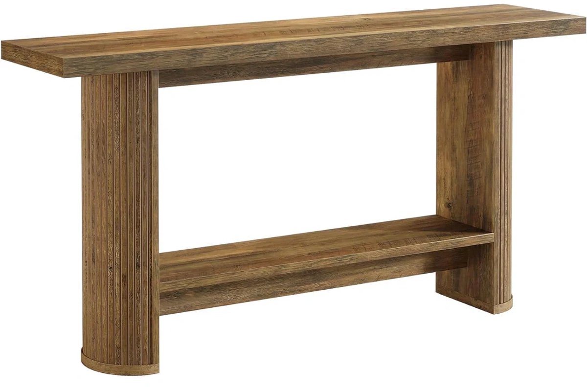 STILVORA Consoletafel - Smal Modern Ontwerp Voor Hal En Woonkamer - Ruimtebesparend Houtlook - Bruin Wit