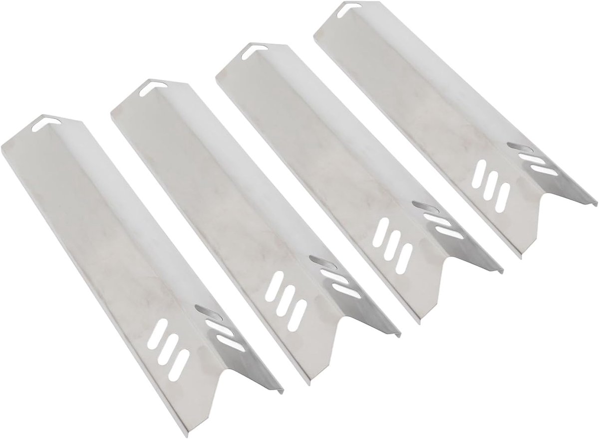 Grill Warmteplaten - BBQ Deflector - Gelijkmatige Hitte - Verstelbaar Ontwerp - 40 x 13 x 6 cm - Zilver