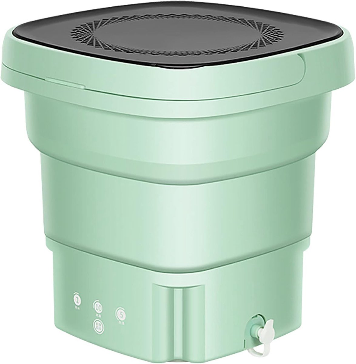 Draagbare Wasmachine Mini Wasmachine Opvouwbaar Kleding Wassen Met Handvat 45 Liter Groen