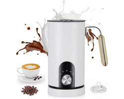 SHANNA 5-in-1 Automatische Elektrische Melkopschuimer - Warm & Koud 5 Standen - Stille Melkschuimmaker - Met 350ml Schaal - PFAS Vrij - Voor Thuis Koffie