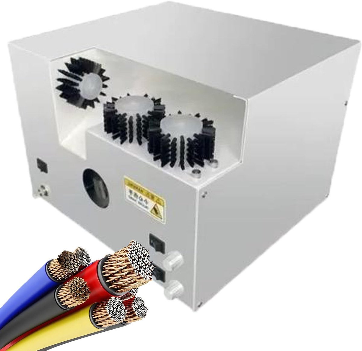 Elektrische Draadverdraaimachine - Automatische Draadstripper - Draden Efficiënt Verwerken - Drie Borstels Pneumatisch - 5-60 mm - Grijs