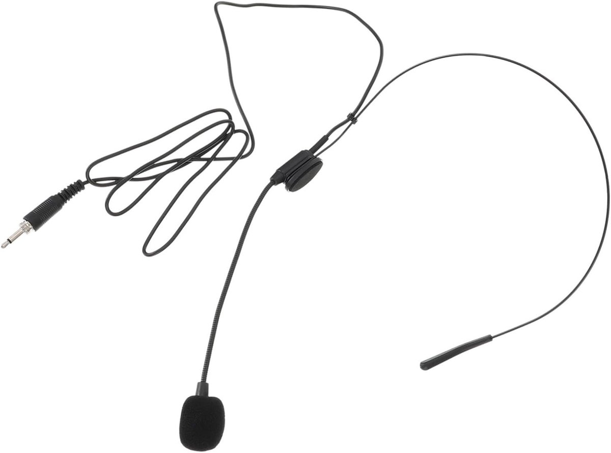 Hoofddeksels Microfoon - Headset Microfoon - Interviews en Streaming - Ruisonderdrukkend - Compact en Lichtgewicht - Zwart
