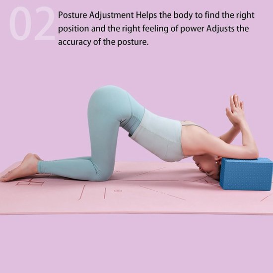 Yogablok Schuimblok - Pilates Hulpmiddel - Balans Training - Antislip Afwerking - 23 x 15 x 6 cm - Niet gespecificeerd — afbeelding 3